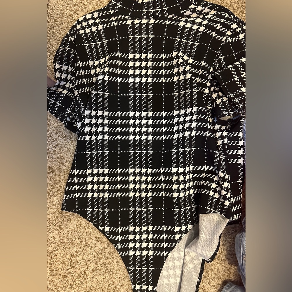 Plaid body suit